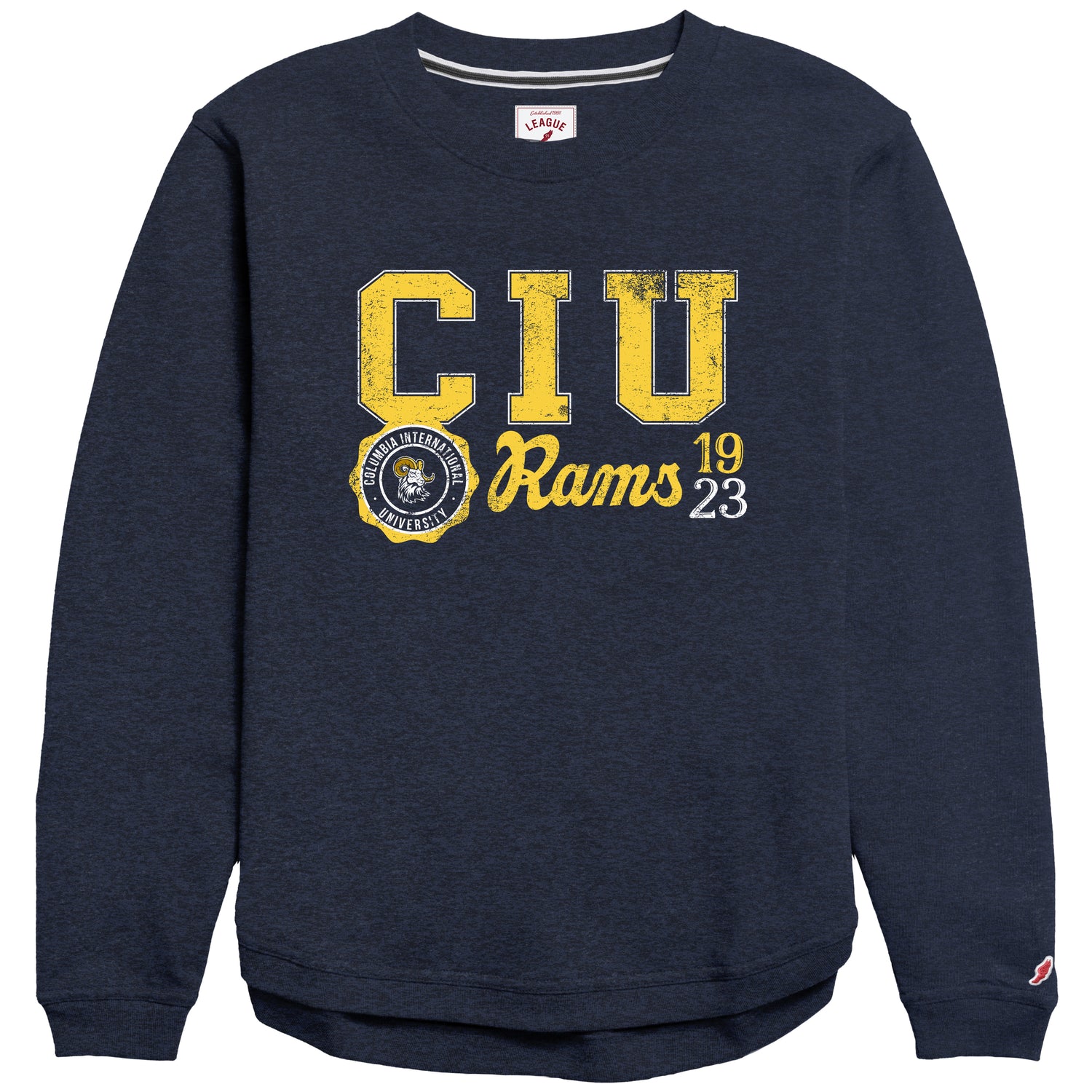 Victory Springs Ladies Crewneck | Heather Liberty Navy