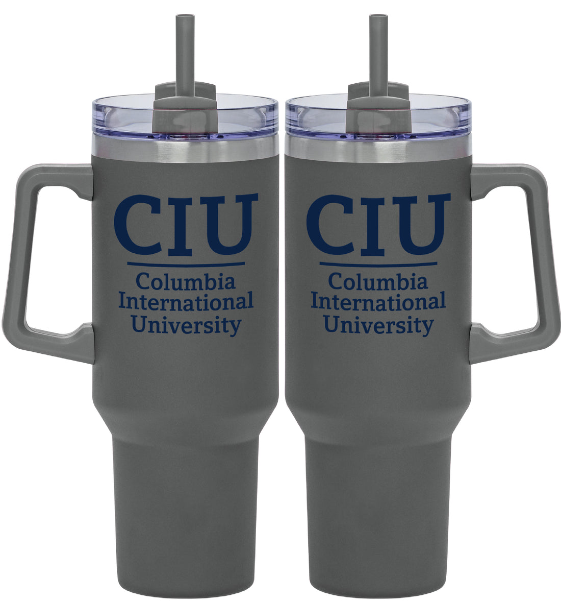 40 Oz. Powder Coated Stainless Steel Travel Mug | Gray