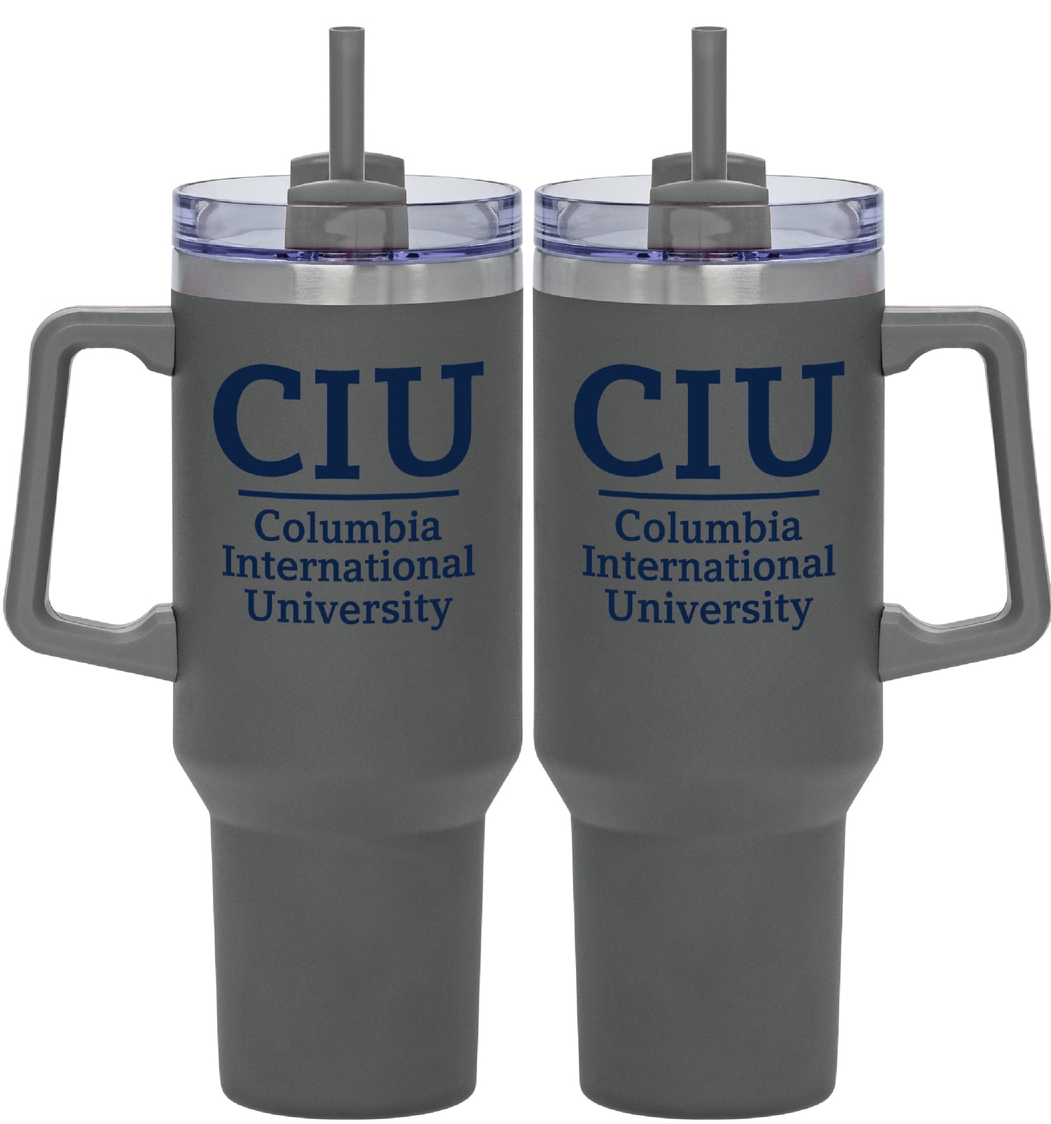 40 Oz. Powder Coated Stainless Steel Travel Mug | Gray