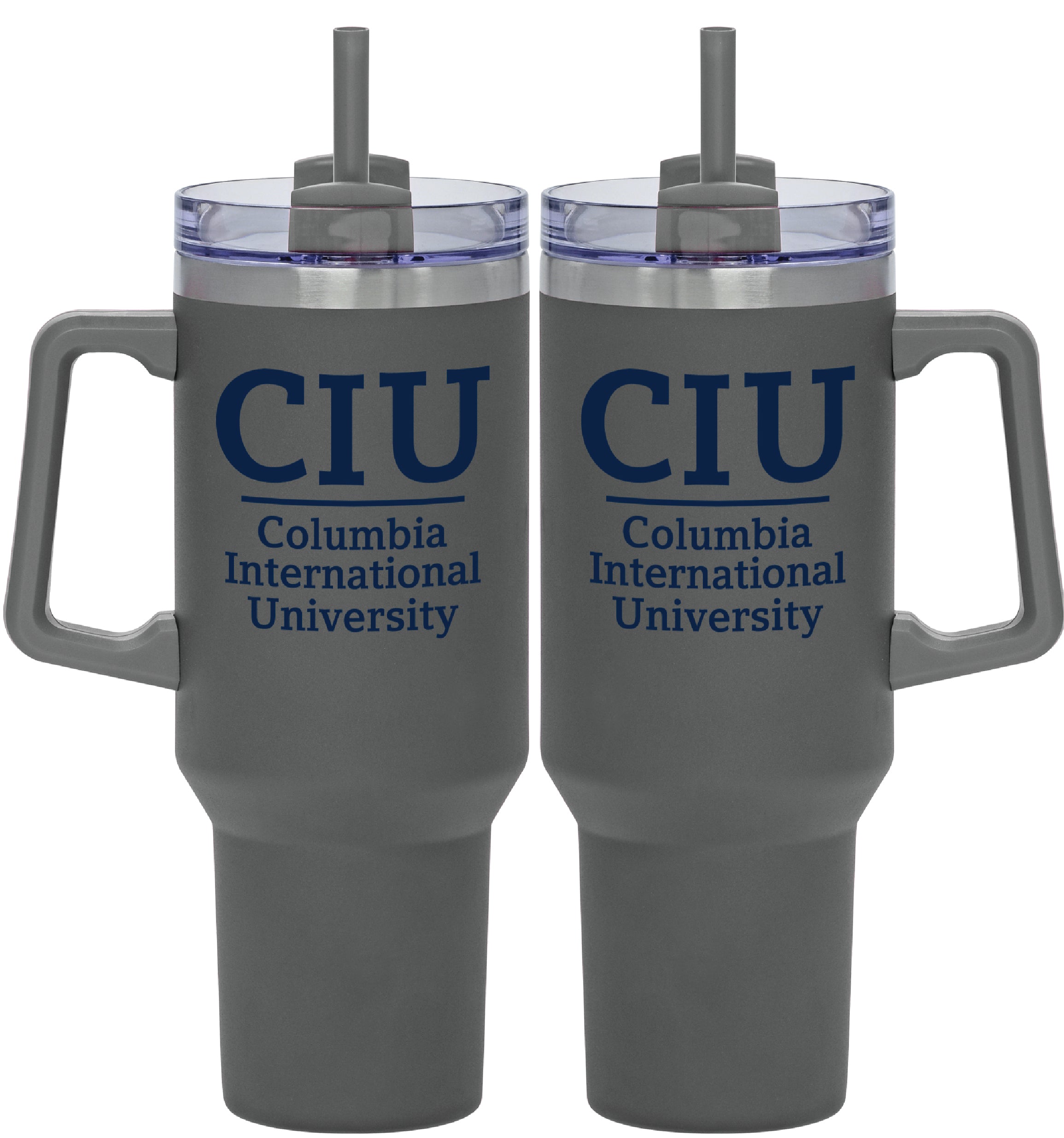 40 Oz. Powder Coated Stainless Steel Travel Mug | Gray