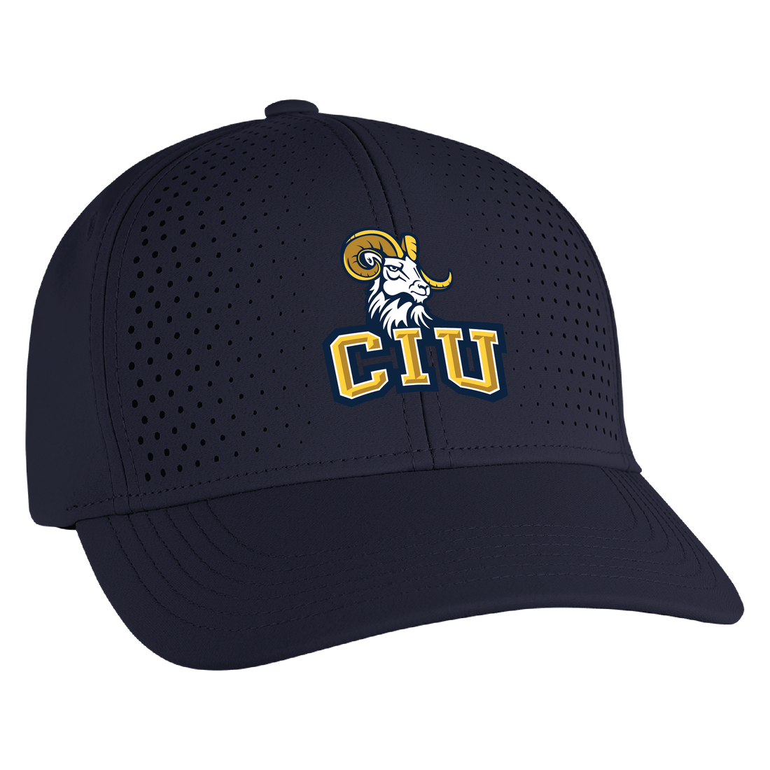 Airflow Laser Front Panel Structured Classic Fit Cap | Navy