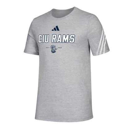 Fashion 3-Stripe Tee | Heather Gray