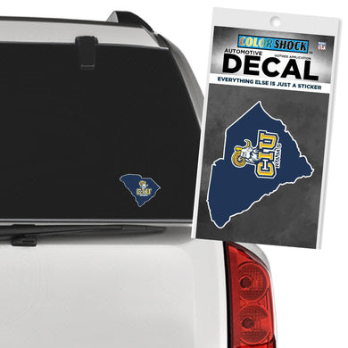 State Shape Car Decal, Navy