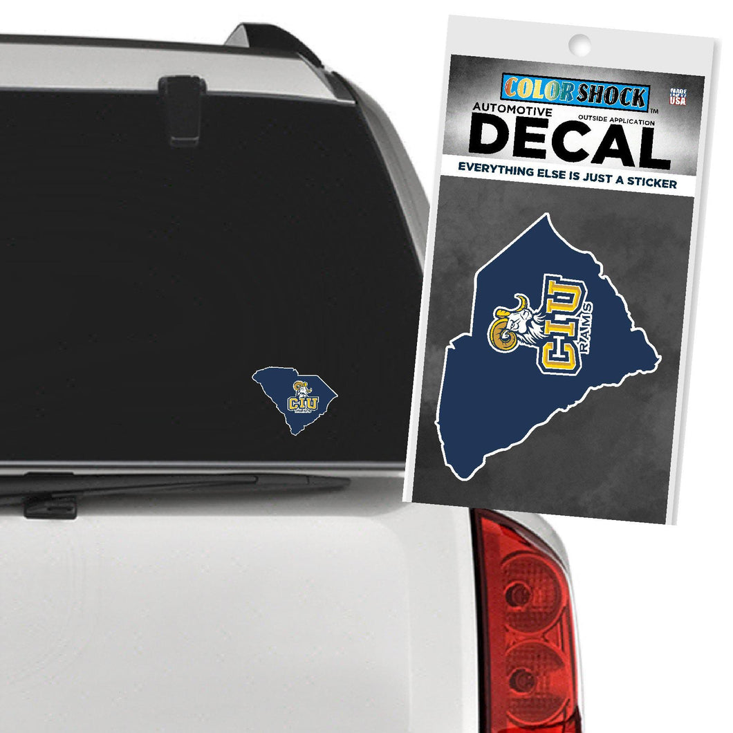State Shape Car Decal, Navy