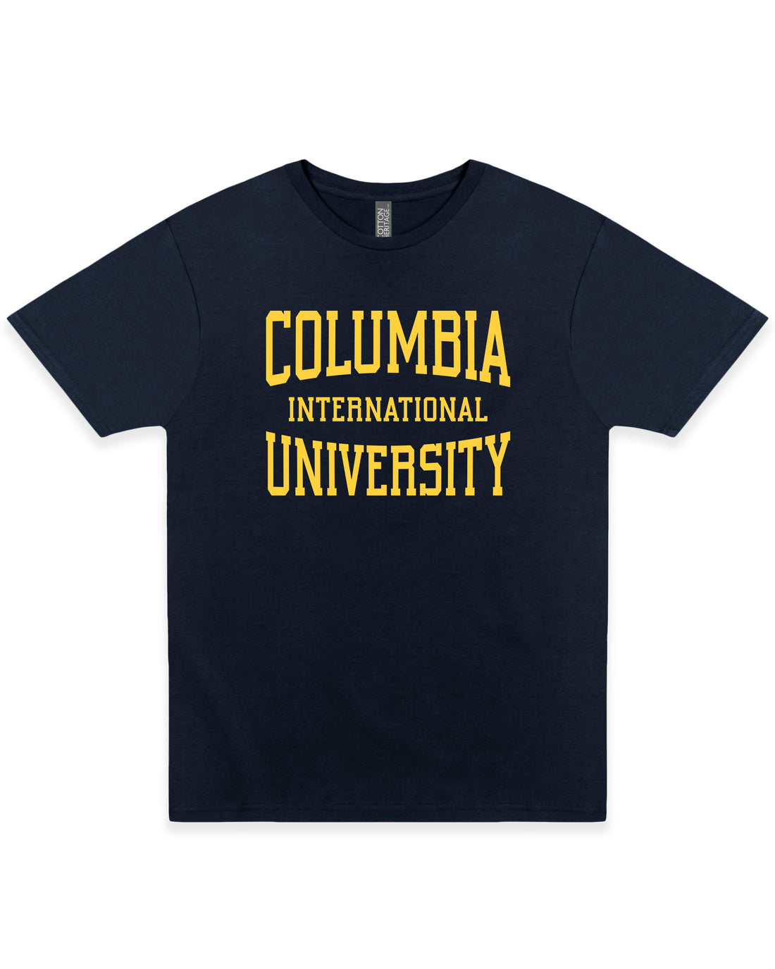 Stacked University Tee | Navy
