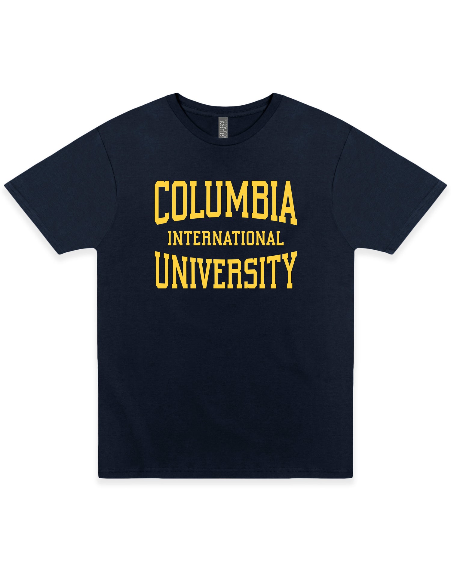 Stacked University Tee | Navy