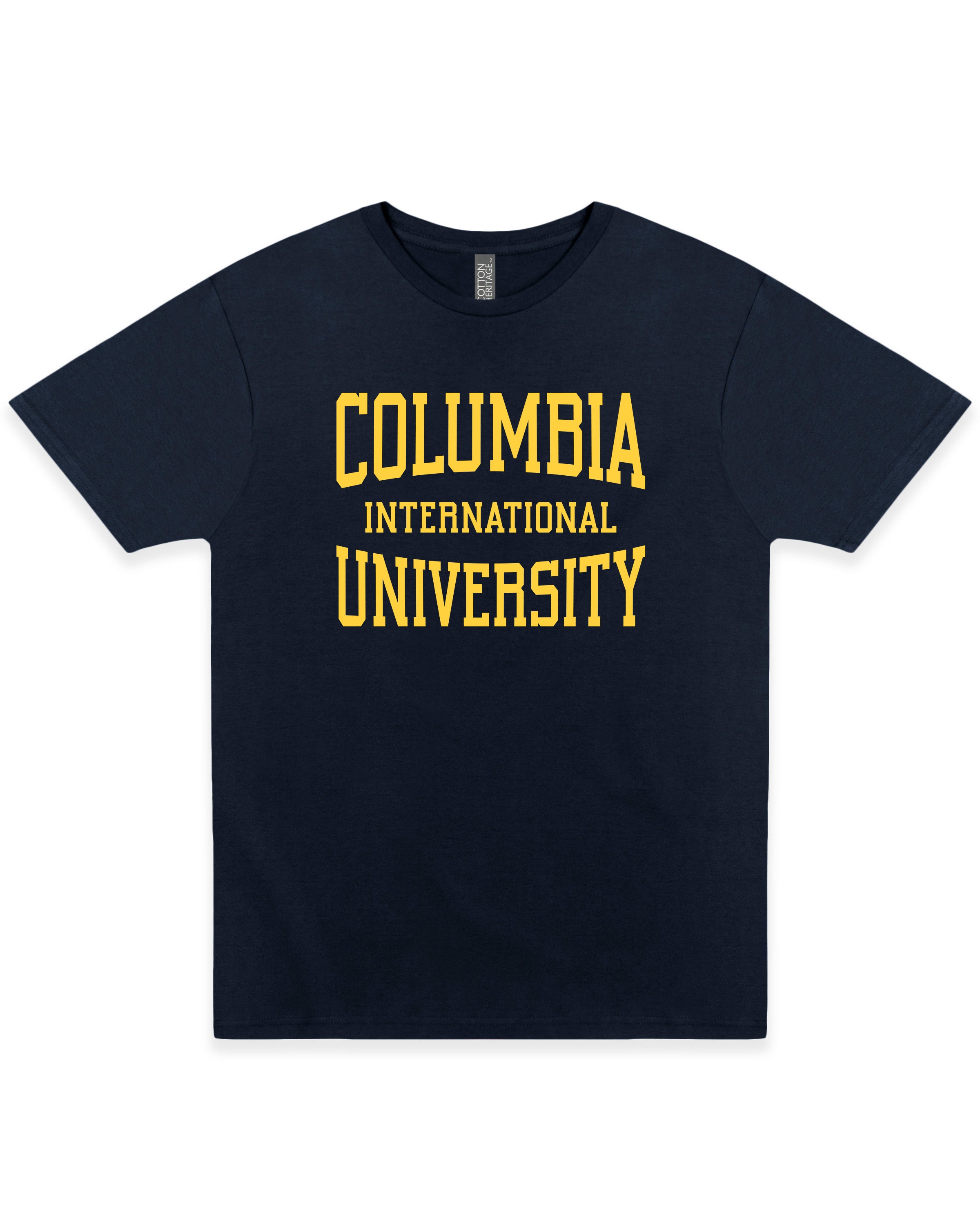 Stacked University Tee | Navy