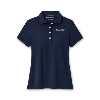Ladies Short Sleeve Button Polo | Navy