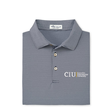 Jubilee Stripe Stretch Jersey Polo | Navy