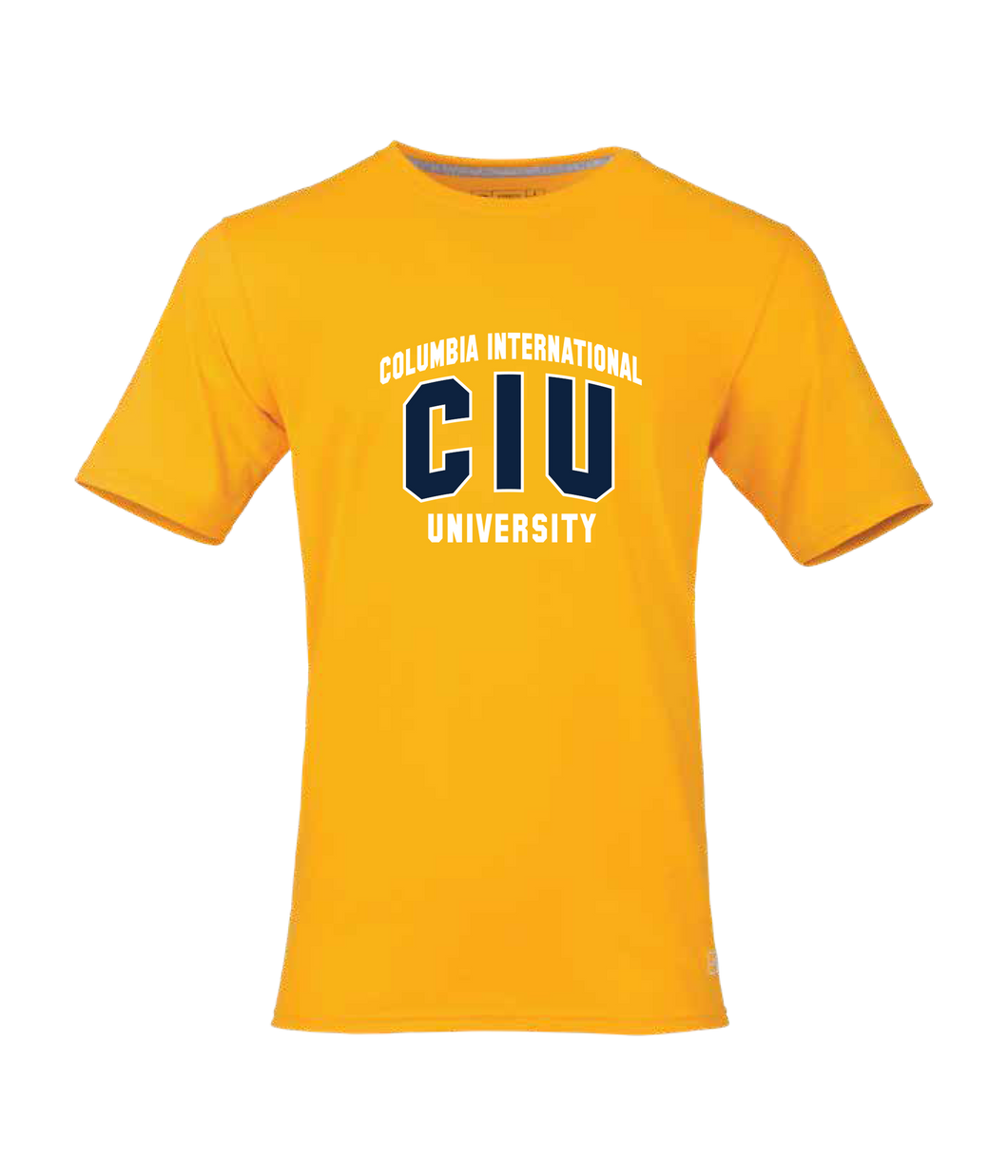 Short Sleeve Tee, Gold, Columbia International over CIU over University