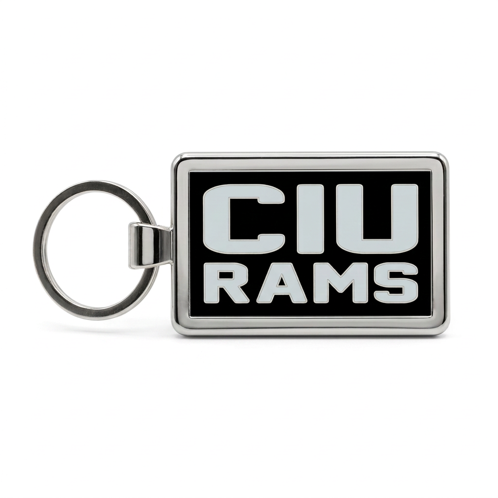 Maverick Rectangular Key Tag | Silver