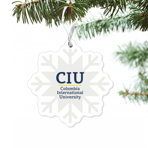 CIU Snowflake Ornament, White