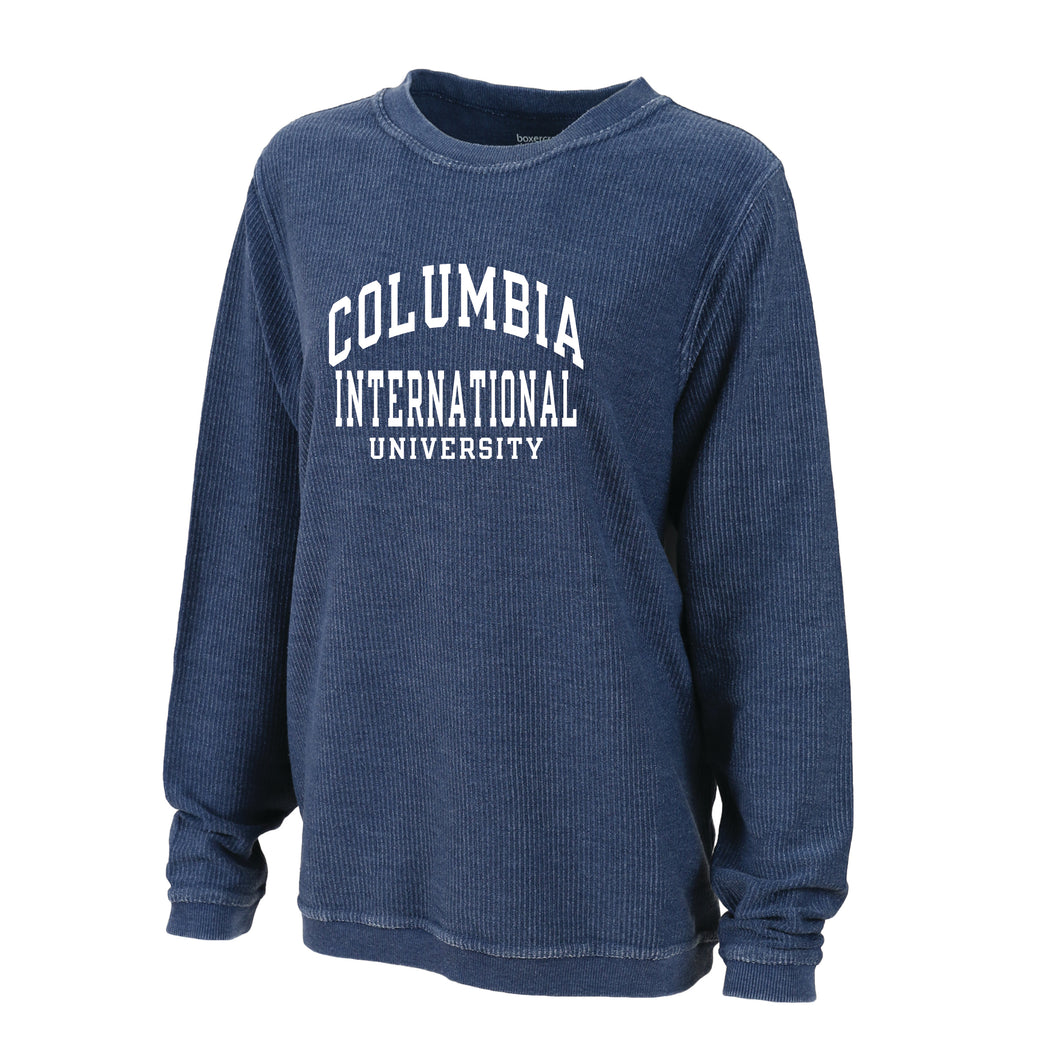 Corduroy Crewneck, Navy